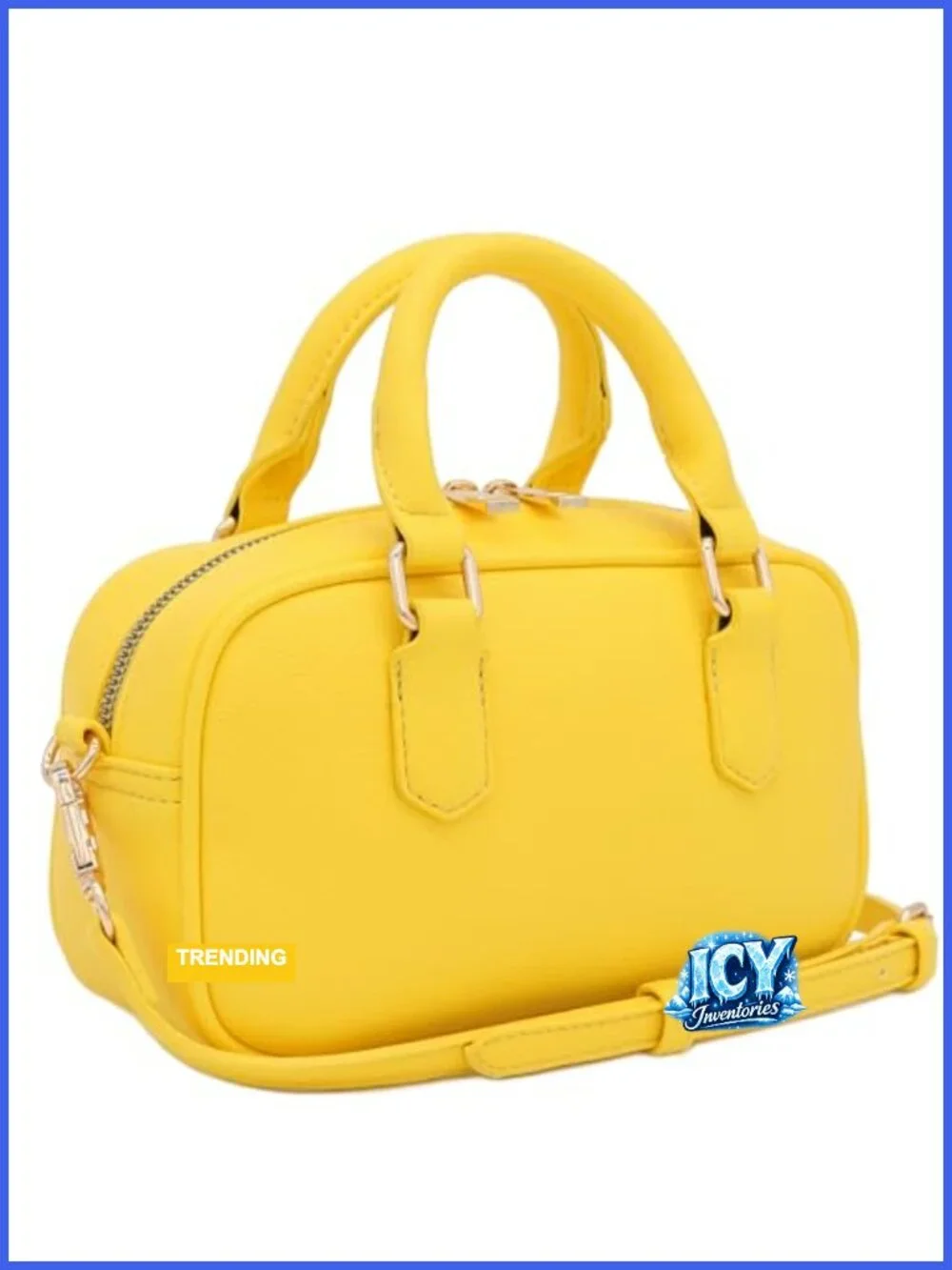 Mini PU Leather Satchel Purse Top Handle Crossbody Bag